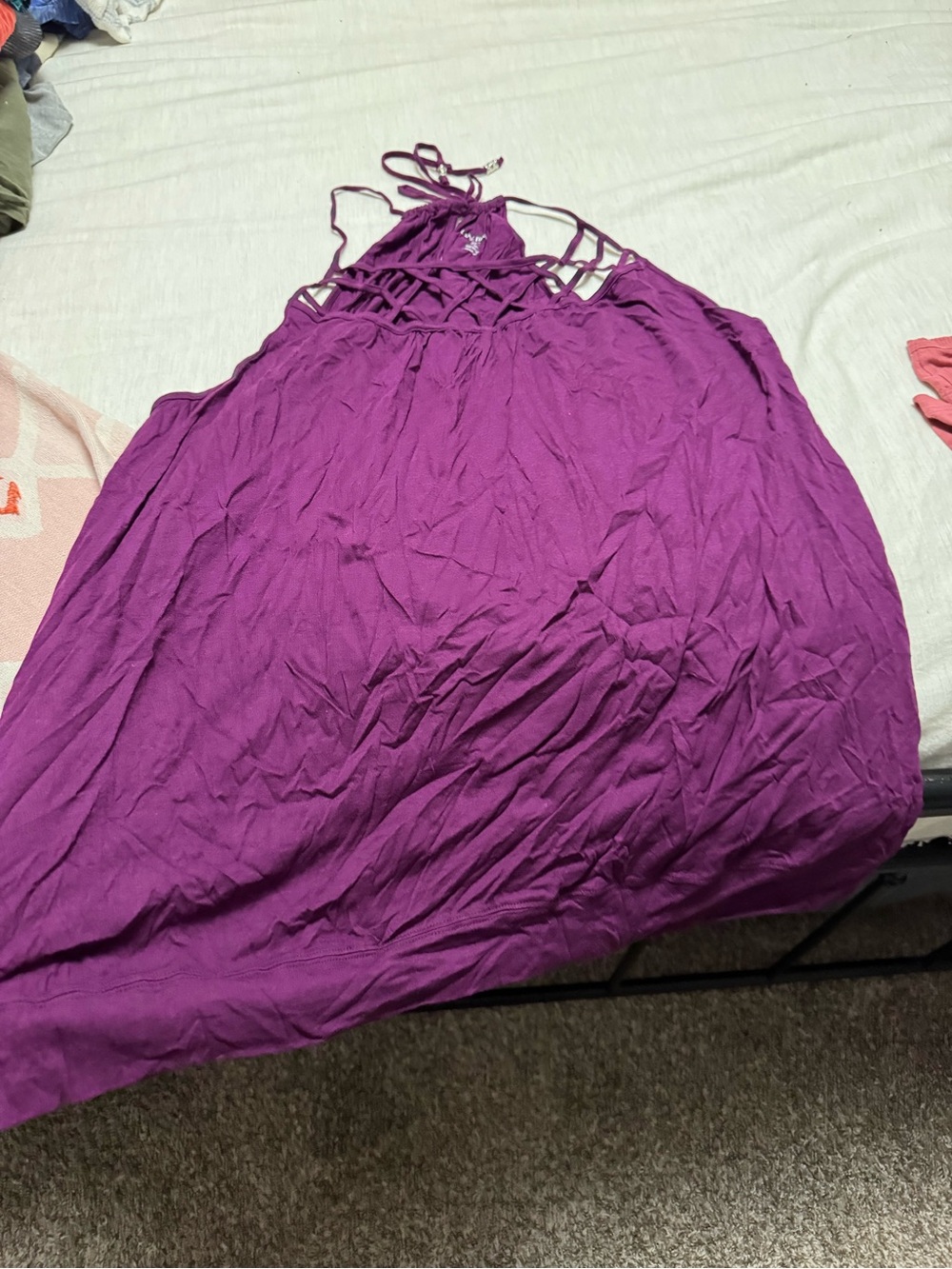 Lane Bryant Purple Strappy Tank Top